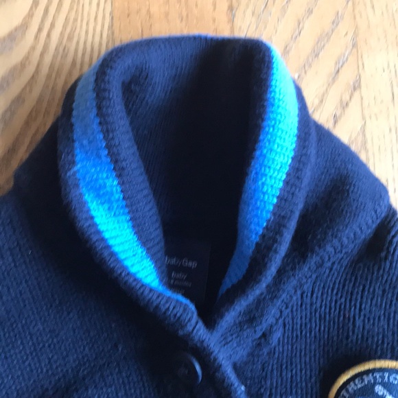 Navy Gap Ship Cardigan Sweater - Picture 9 of 9